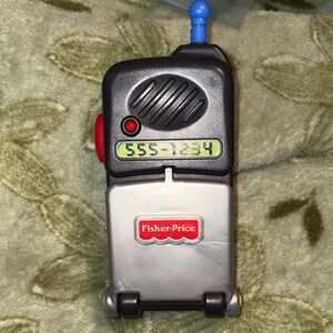 Fisher-Price Black and Silver Toy Communicator 1998 phone